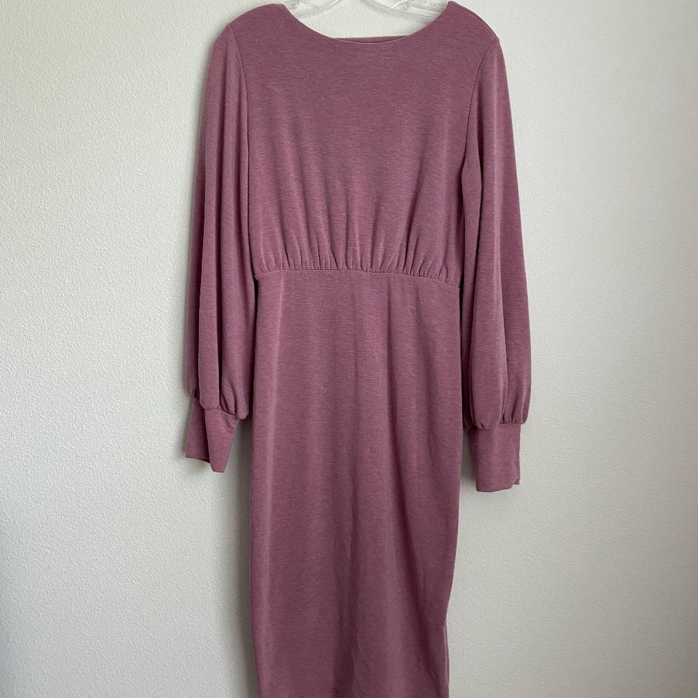 VICI - SIZE L - Mauve Fitted Midi Dress